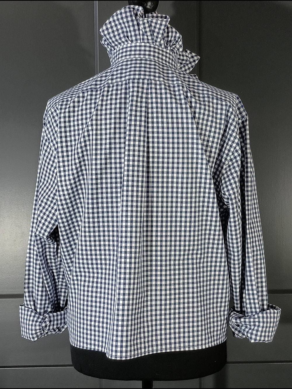 Upcycled Women's Ralph Lauren Ruffled Collar Shirt - Picture 6 of 8